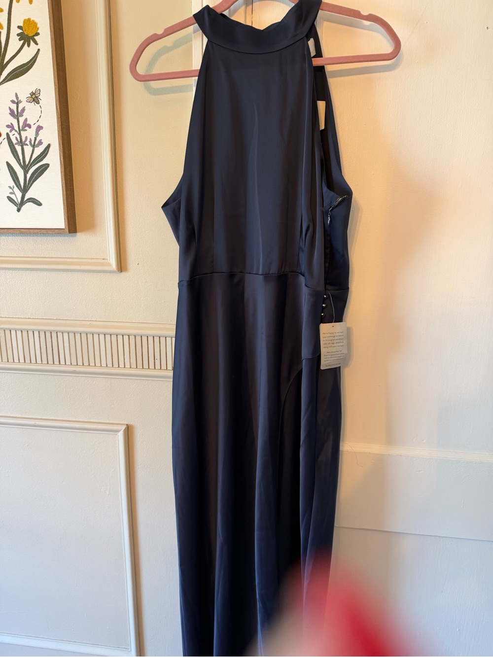 Nordstrom Wayf Halter Navy Evening Gown
